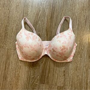 Victoria's Secret Floral Peach Bra sz 38DDD